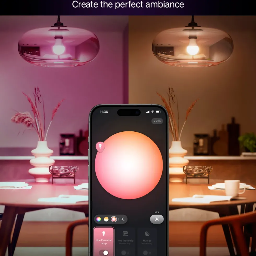 Philips Hue Essential Smart LED-lampa E27 806 lm 3-pack