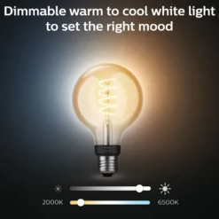 Philips Hue Filament G93 E27 Smart LED-lampa 550 lm