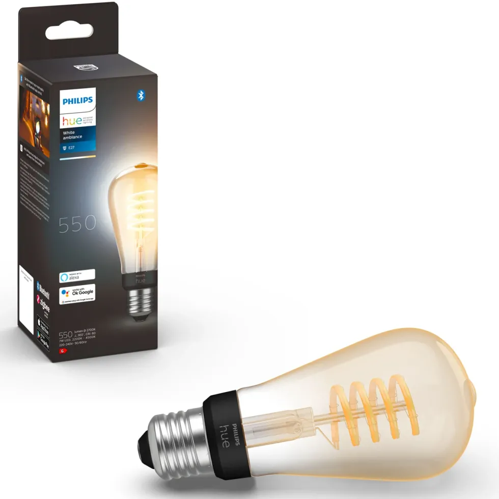 Philips Hue Filament ST64 E27 Smart LED-lampa 550 lm