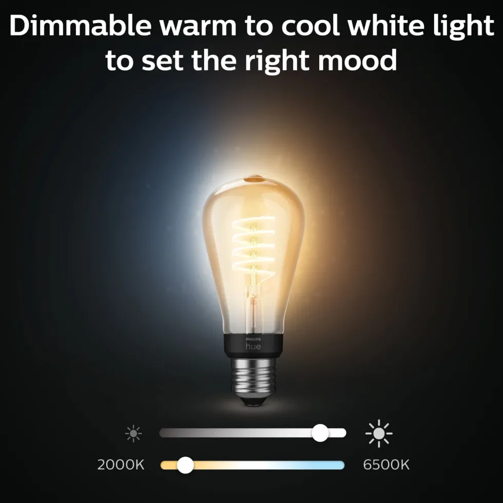 Philips Hue Filament ST64 E27 Smart LED-lampa 550 lm