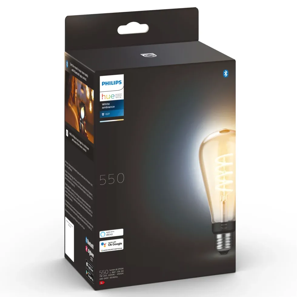 Philips Hue Filament ST72 E27 Smart LED-lampa 550 lm