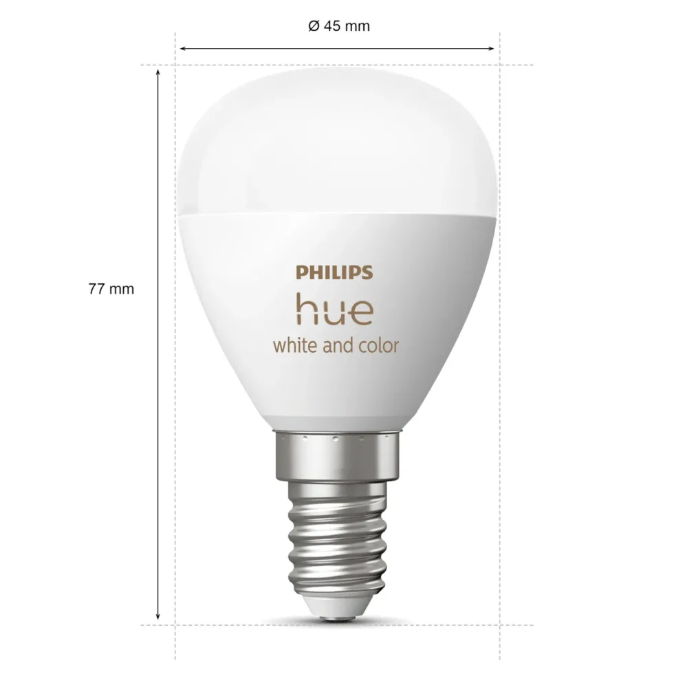 Philips Hue Luster Klotlampa White and Color Ambiance E14 470 lm