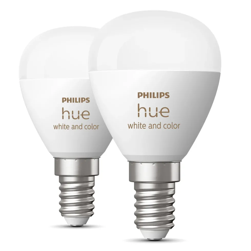 Philips Hue Luster Klotlampa White and Color Ambiance E14 470 lm 2-pack