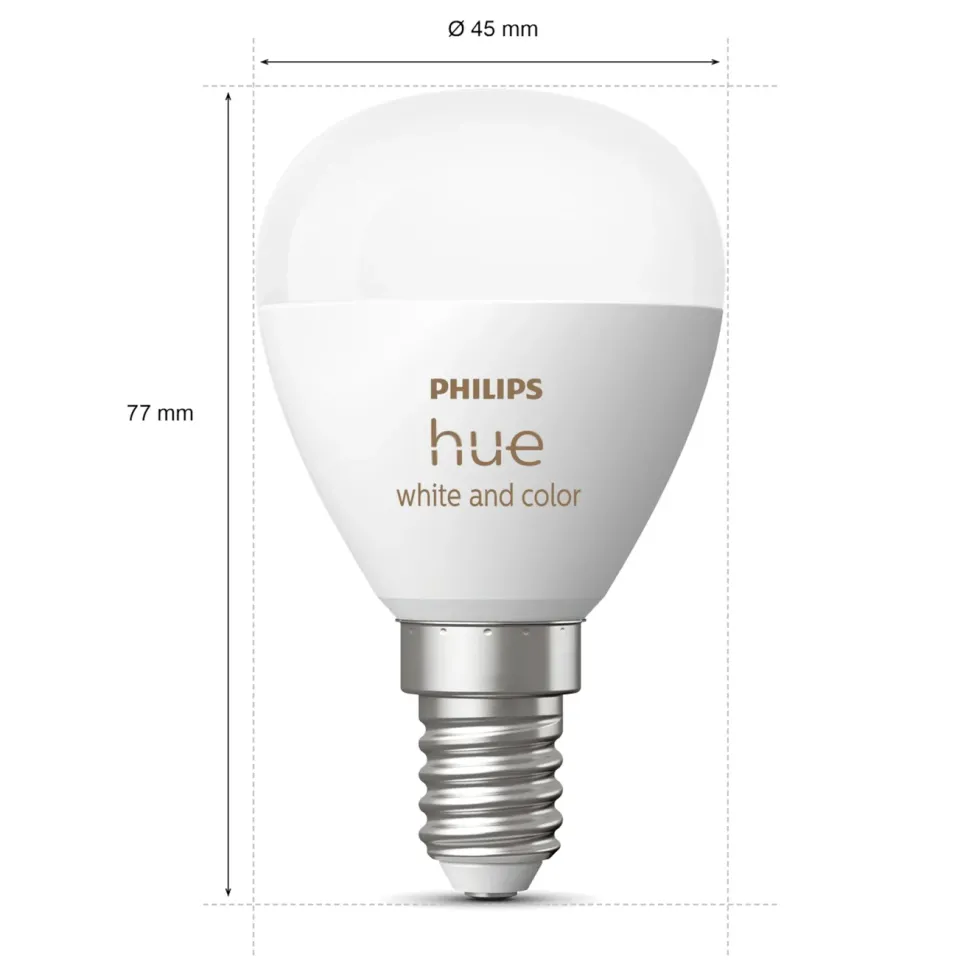 Philips Hue Luster Klotlampa White and Color Ambiance E14 470 lm 2-pack