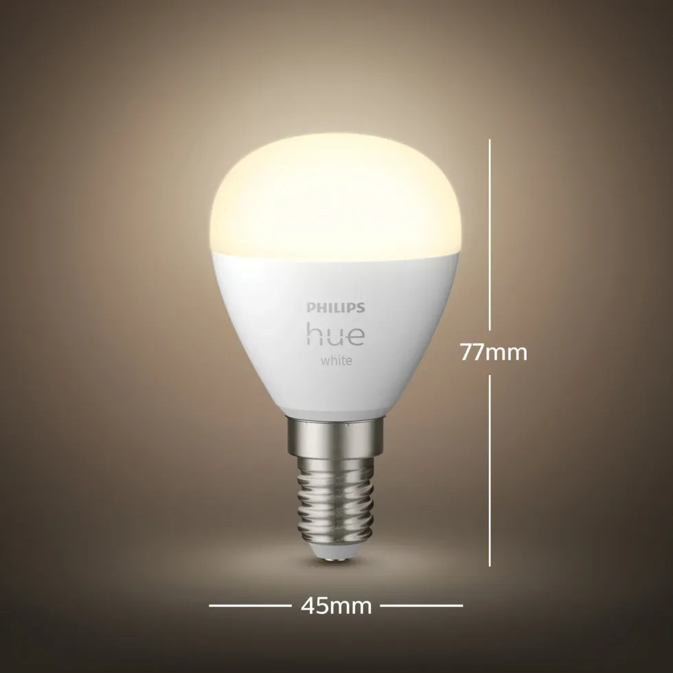 Philips Hue Luster Smart LED-lampa E14 470 lm 2-pack