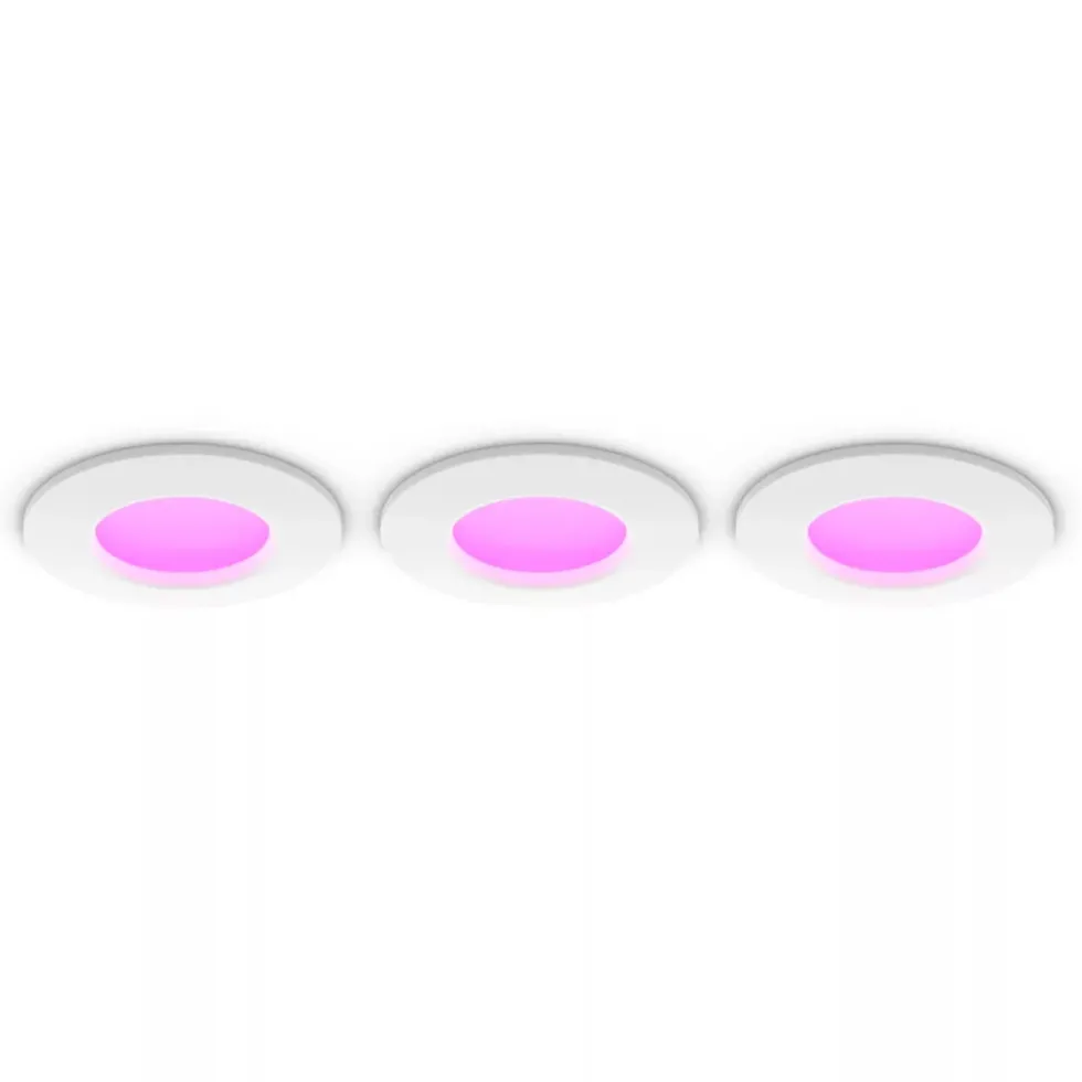 Philips Hue Slim infälld belysning Ø90 mm 3-pack Vit