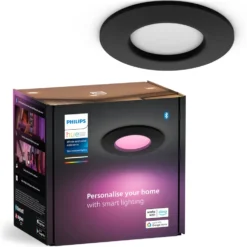 Philips Hue Slim infälld belysning Ø90 mm Svart