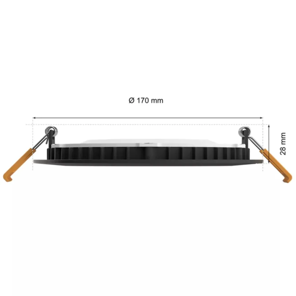Philips Hue Slim infälld belysning Ø170 mm Svart
