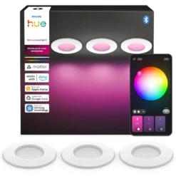 Philips Hue Slim infälld spotlight 90 mm 3-pack Vit