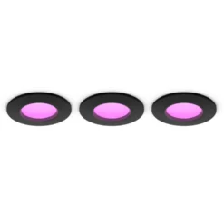 Philips Hue Slim infälld spotlight 90 mm 3-pack Svart