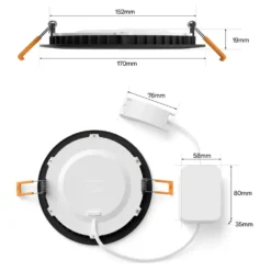 Philips Hue Slim infälld spotlight 170 mm 1-pack Svart