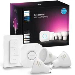 Philips Hue Startpaket: 3x White & Color GU10 + Dimmer + Bridge