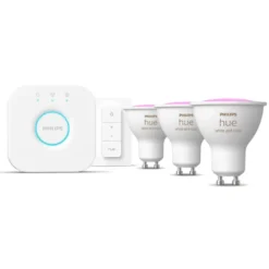 Philips Hue Startpaket: 3x White & Color GU10 + Dimmer + Bridge