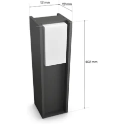 Philips Hue Turaco pollare för utomhusbruk Antracit