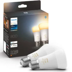 Philips Hue White Ambiance E27 Smart LED-lampa 800 lm 2-pack