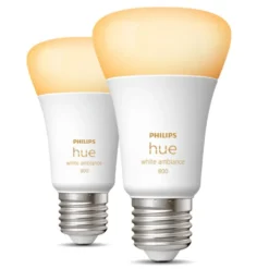 Philips Hue White Ambiance E27 Smart LED-lampa 800 lm 2-pack