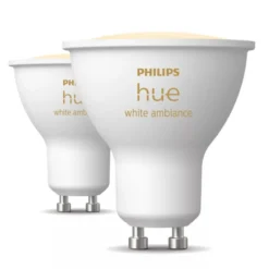 Philips Hue White Ambiance Smart LED-lampa GU10 400 lm 2-pack