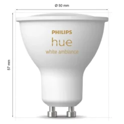 Philips Hue White Ambiance Smart LED-lampa GU10 400 lm 2-pack