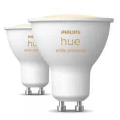 Philips Hue White Ambiance Smart LED-lampa GU10 400 lm 2-pack