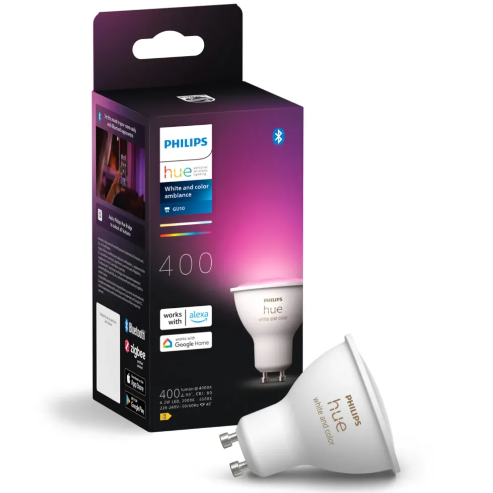 Philips Hue White and Color Ambiance Smart LED-lampa GU10 400 lm 1-pack