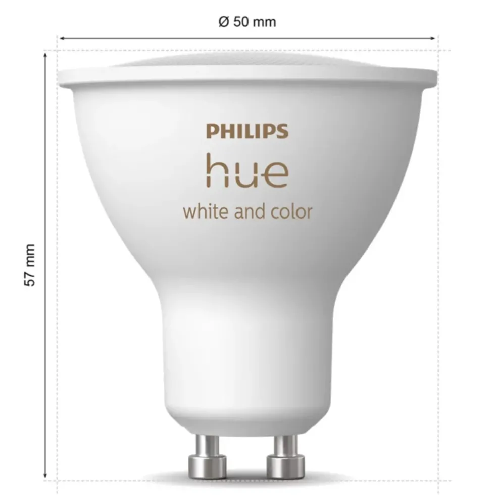 Philips Hue White and Color Ambiance Smart LED-lampa GU10 400 lm 2-pack
