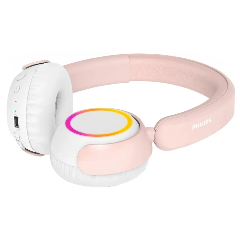 Philips K4206 trådlösa barnhörlurar med LED-paneler Rosa