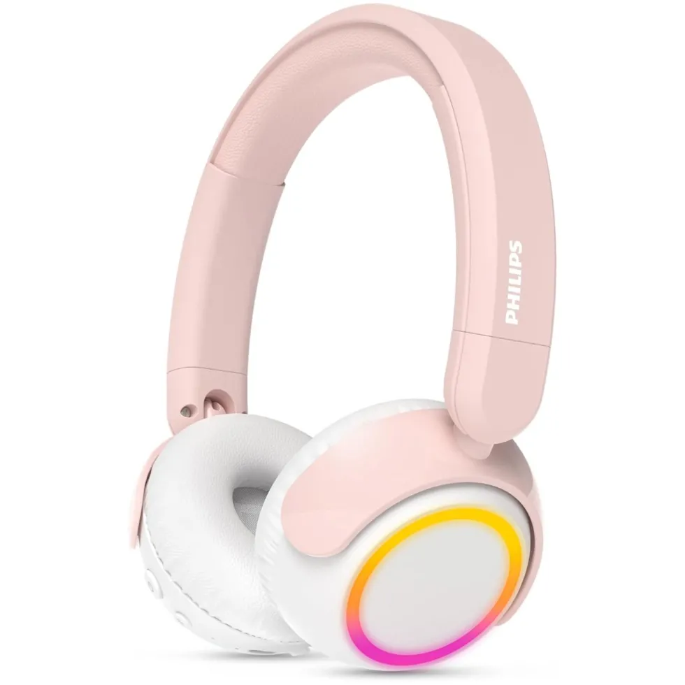 Philips K4206 trådlösa barnhörlurar med LED-paneler Rosa