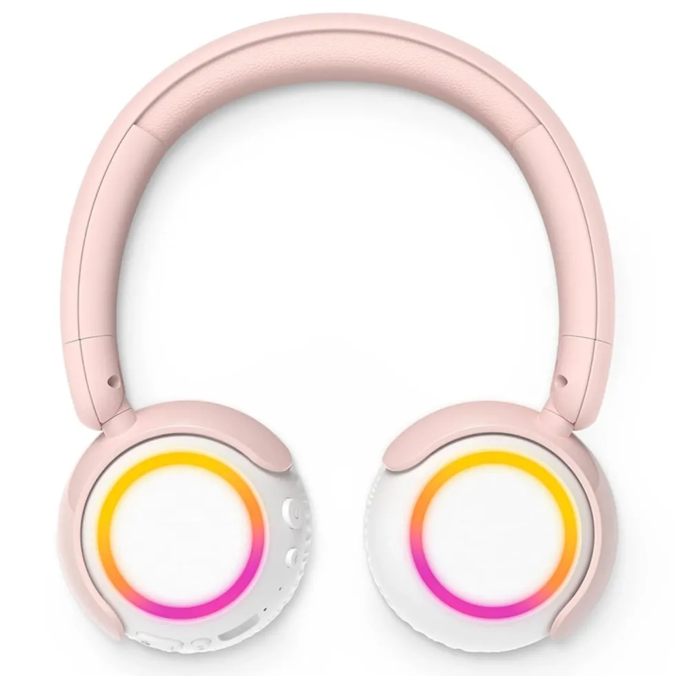Philips K4206 trådlösa barnhörlurar med LED-paneler Rosa