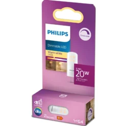 Philips LED-lampa dimbar G4 210 lm