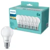 Philips LED-lampa E27 806 lm 6-pack