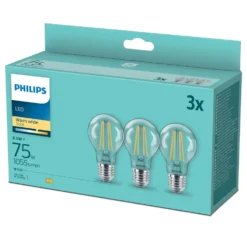 Philips LED-lampa E27 1055 lm 3-pack