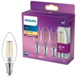 Philips LED-lampa Kron LED E14 470 lm 3-pack