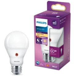 Philips LED-lampa med skymningsrelä E27 806 lm