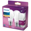 Philips Philips LED-lampa frostad E27 470 lm 2-pack