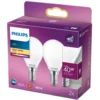 Philips Philips LED-lampa klot frostad E14 470 lm 2-pack