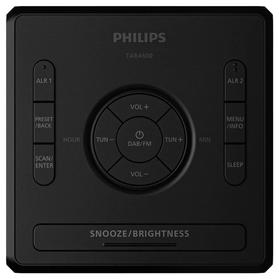 Philips R4600 DAB+-klockradio med USB-C-laddning