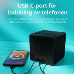 Philips R4500 FM-klockradio med USB-C