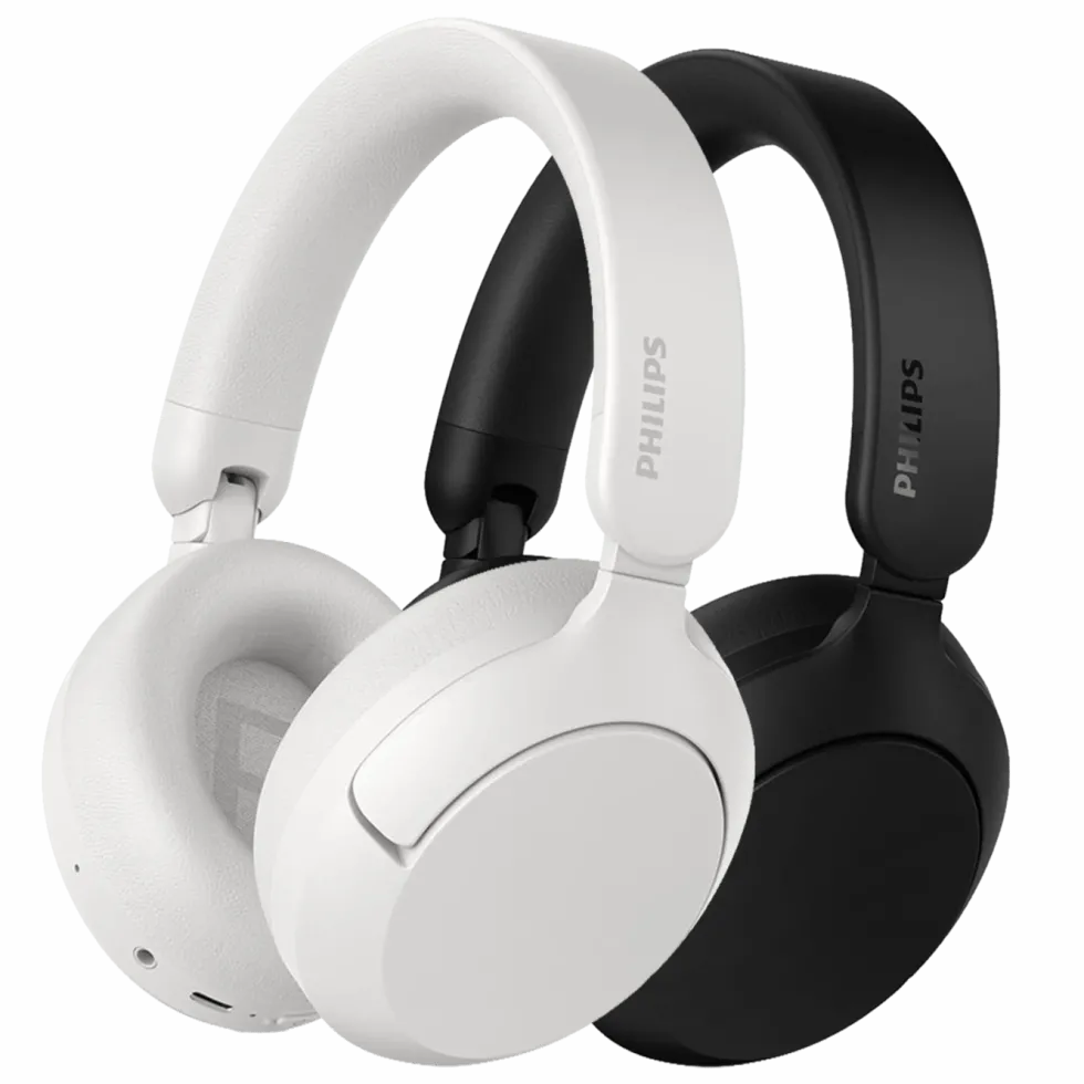 Philips TAH6000 trådlösa over-ear-hörlurar med brusreducering Vit