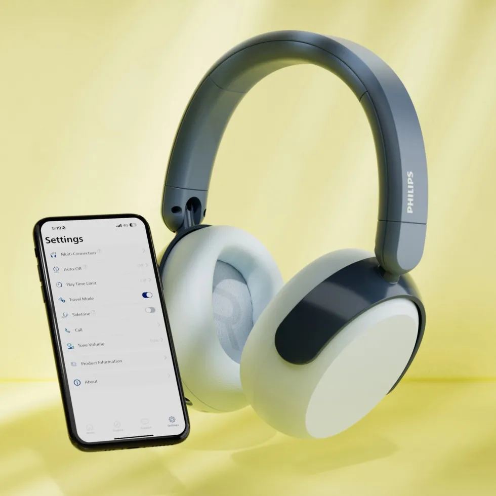 Philips Trådlösa over-ear-hörlurar för barn med brusreducering Blå