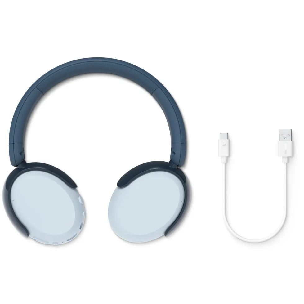 Philips Trådlösa over-ear-hörlurar för barn med brusreducering Blå