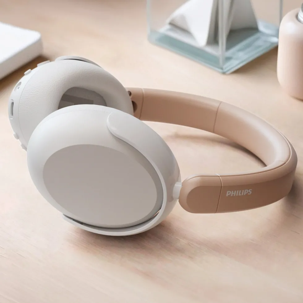 Philips Trådlösa over-ear-hörlurar för barn med brusreducering Beige