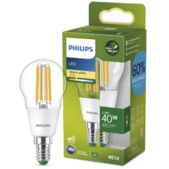 Philips Ultra Efficient E14 LED-klotlampa 485 lm