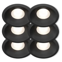 Plejd Downlight Deep DWN-02 6-pack Svart