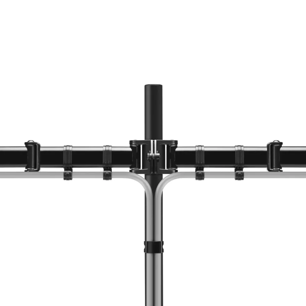 Plexgear Bordsfäste med 2 armar för skärmar upp till 27"