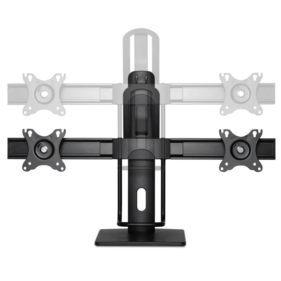 Plexgear Justerbart skärmstativ för 2 skärmar 17-27”