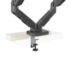Plexgear 3-ledat fjädrande bordsfäste för skärm 13-27” 2 armar
