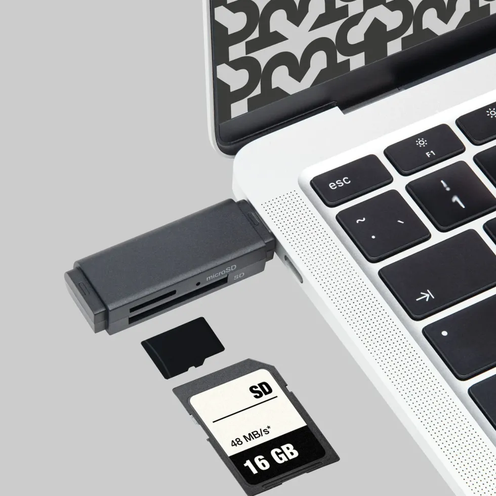 Plexgear Minneskortläsare med OTG för SD och Micro-SD