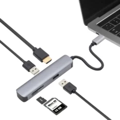 Plexgear Multiadapter för USB-C med 5 anslutningar