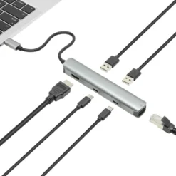 Plexgear Multiadapter för USB-C med 6 portar