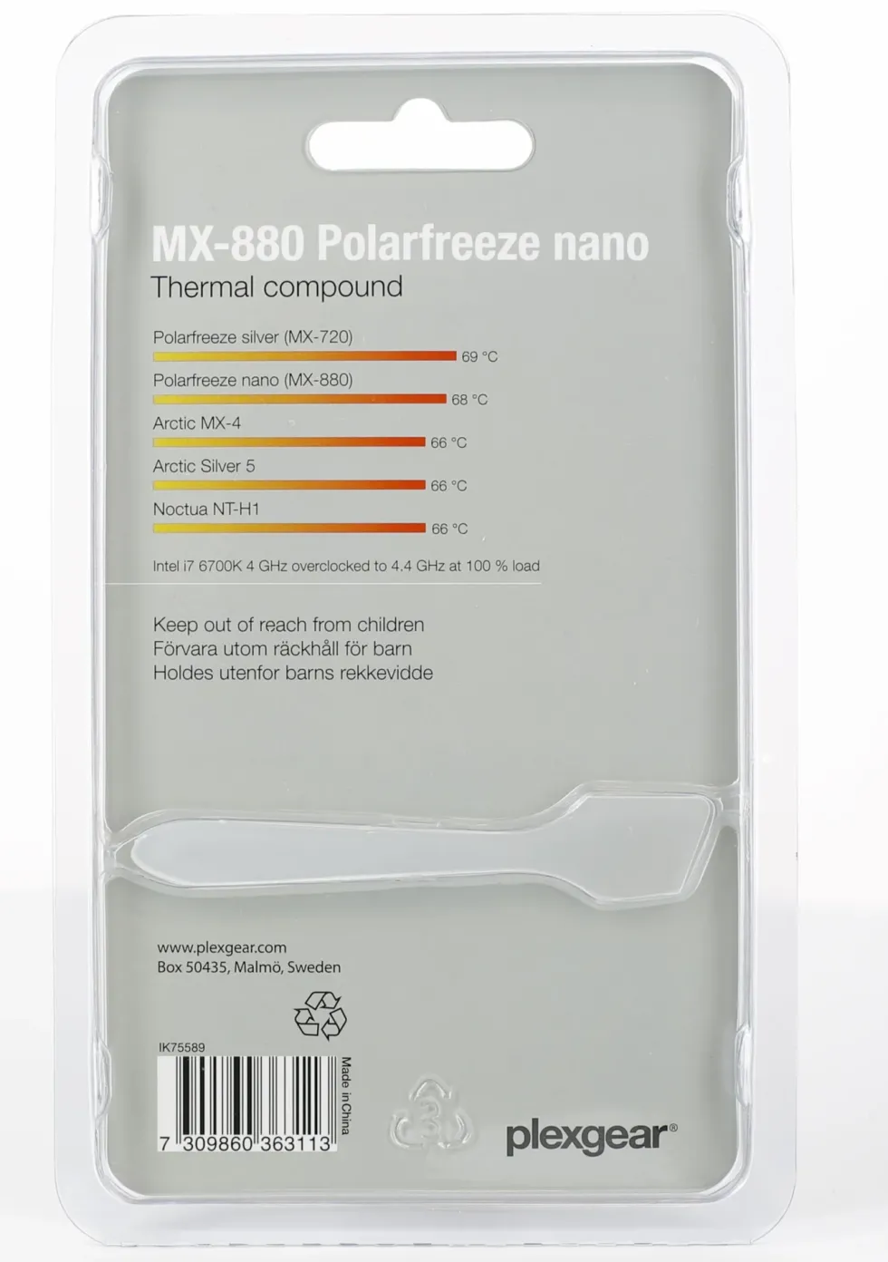 Plexgear MX-880 Polarfreeze Nano Kylpasta 4 g